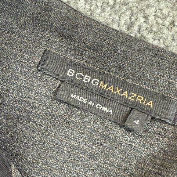 BCBG MaxAzria Gray Black Wool Blend Wide Leg Dress Pants Office US 4     - S2490 - Picture 4 of 10